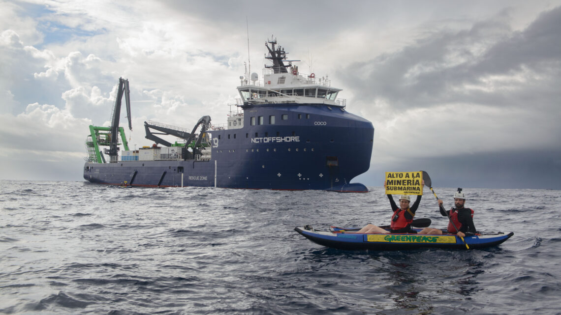 ENFRENTAN A BARCO DE MINERÍA SUBMARINA, EN REGIÓN DEL PACÍFICO EN RIESGO