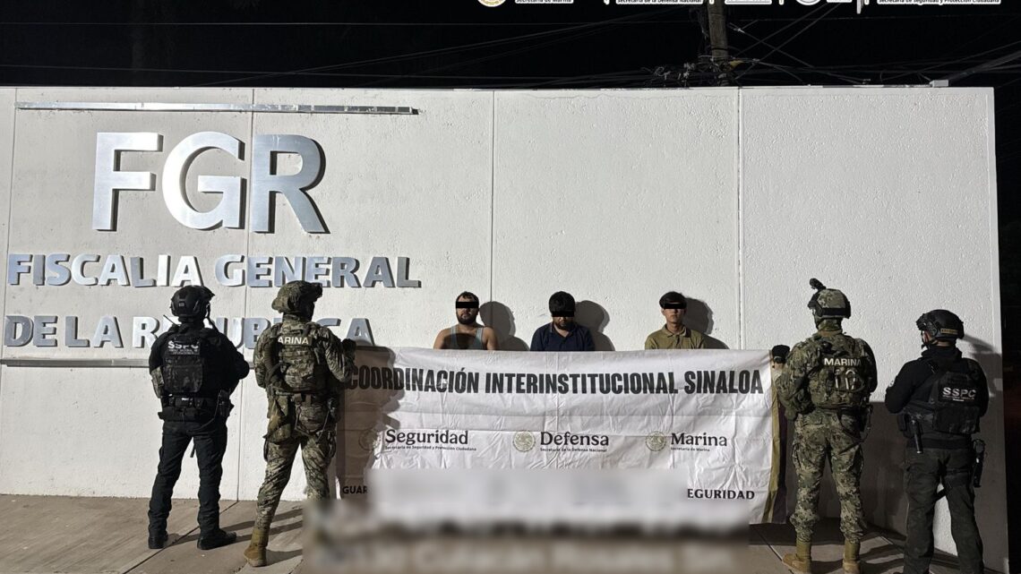 DETIENEN A TRES HOMBRES ARMADOS TRAS REPELER UNA AGRESIÓN EN SINALOA