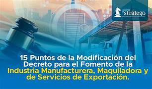 PROGRAMA DE LA INDUSTRIA MANUFACTURERA, MAQUILADORA Y SERVICIOS DE EXPORTACIÓN PROGRAMA DE LA INDUSTRIA MANUFACTURERA, MAQUILADORA Y SERVICIOS DE EXPORTACIÓN