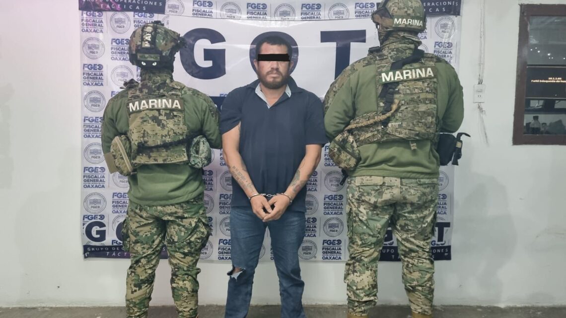 DETENIDO EN OAXACA, ALEXIS “N”, PRESUNTO JEFE DE PLAZA